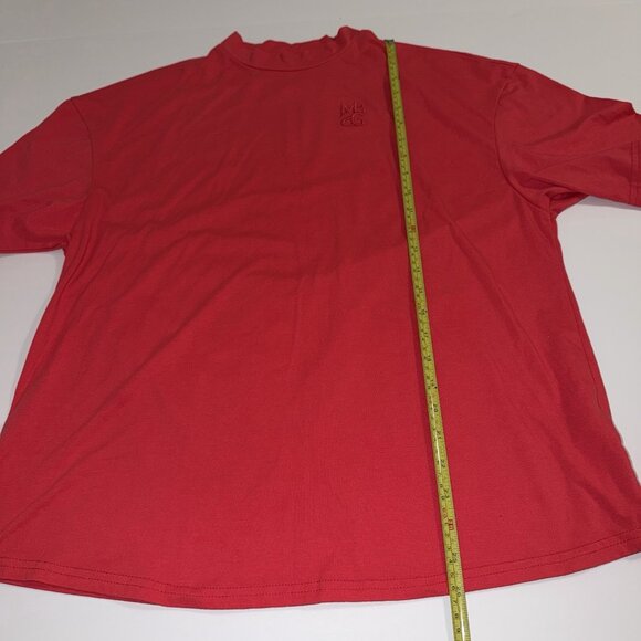 Missguided MSG Pink Coral Tee Shirt Size Small S Y2K Short Sleeve Oversized - Picture 7 of 8